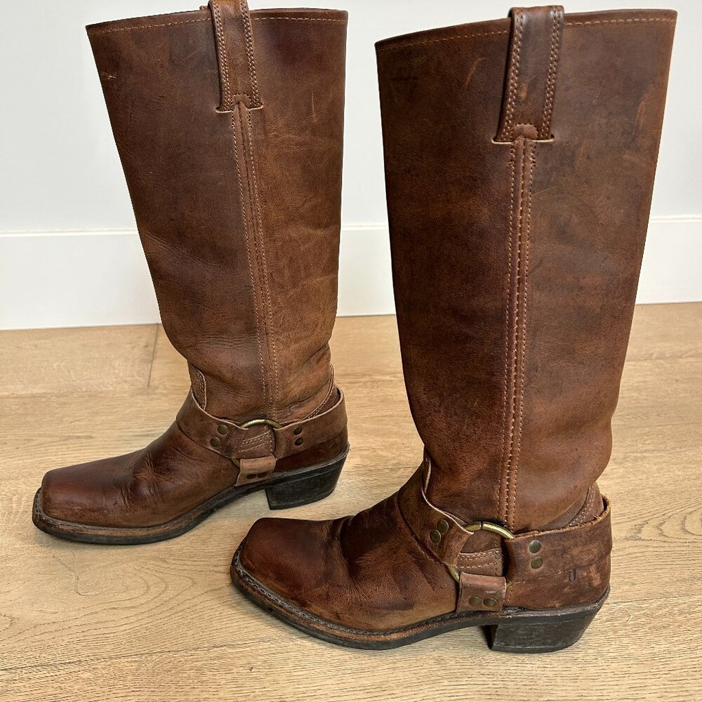 Frye Brown Heeled Boots